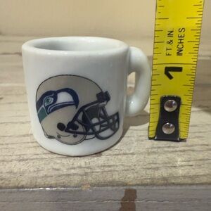 NFL Seattle Seahawks Mini Miniature Ceramic Mug Vintage Collectible 1.25”